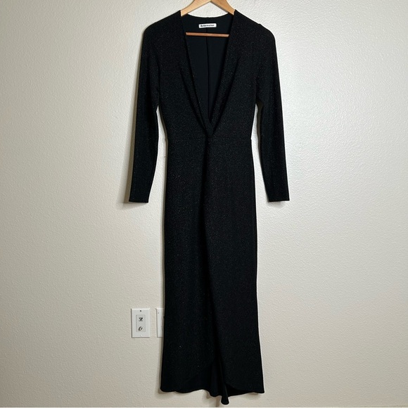 Reformation metallic shimmer dress black medium - Picture 1 of 15